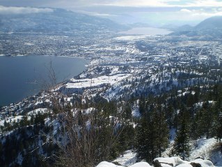 Part way up the trail looking towards Penticton, Mt Nkwala 2014-02.
