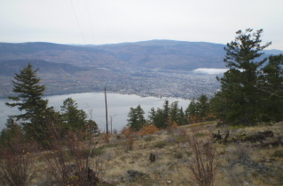 Looking towards Penticton from summit area, Mt Nkwala trail 2009-10.