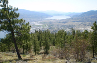 View from Mt Nkwala summit looking south towards Penticton and Skaha Lake 2008-05.