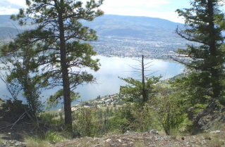 Higher up the trail, looking towards Penticton, Mt Nkwala 2010-06.