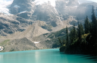 View of Matier Glacier from the 3rd lake, Joffre Trail 1998-08.