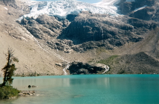 Another view of Matier Glacier from the 3rd lake, Joffre Lake 1998-08.
