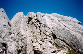 Rock formation on Needle Peak 2001-08.