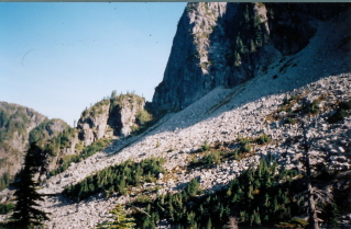 Closer view of Lions Summit, Binkert (Lions) Trail 2003-10.