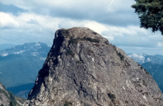 View from ridge looking towards Lions Summit, Binkert (Lions) Trail 1986-08.